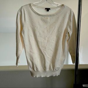 White Ann Taylor pull over sweater